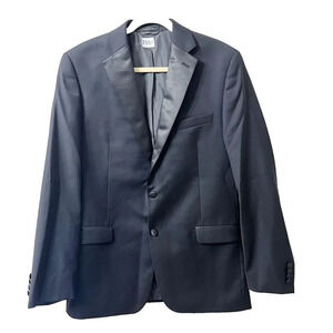 Calvin Klein Mens Black Suit Blazer 42L Single Breasted Notch Pockets Tuxedo